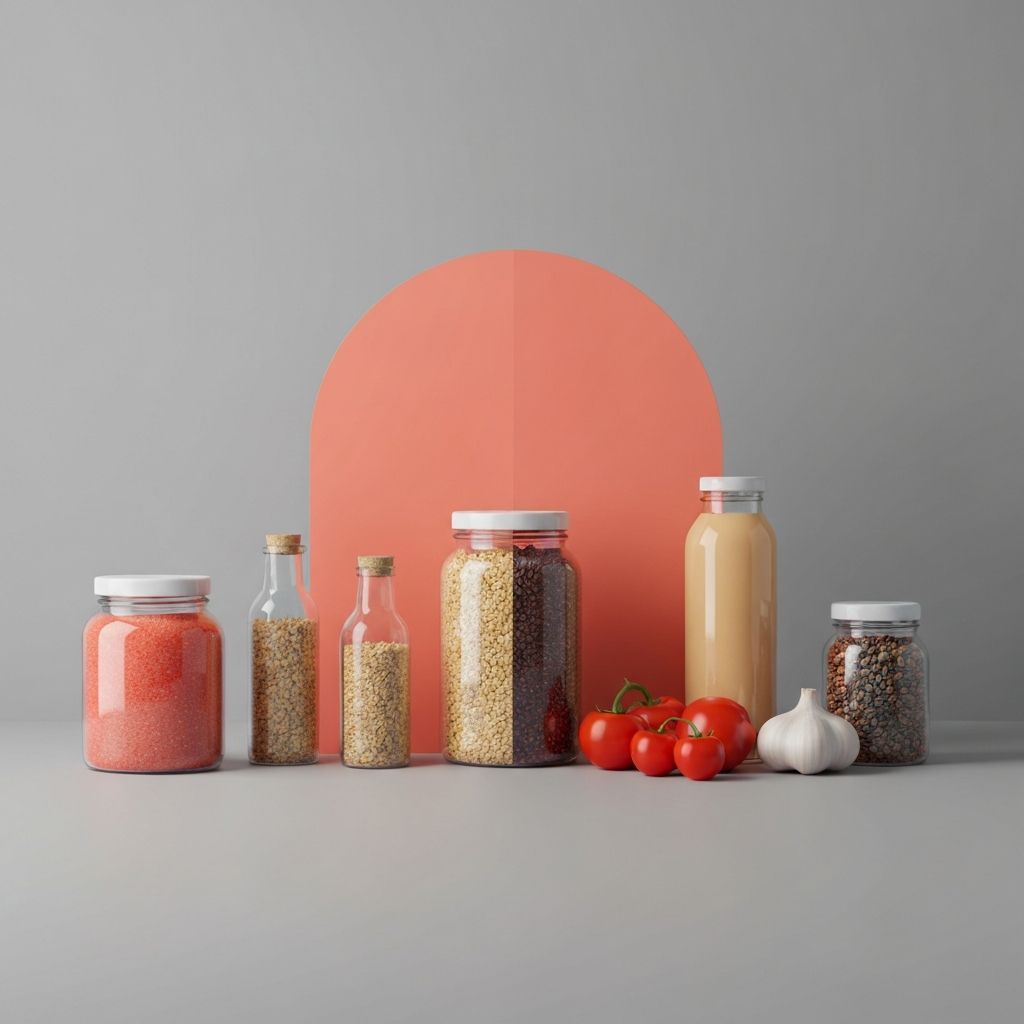 Modern food reformulation concept with processed and whole foods side by side